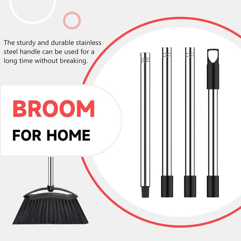 EZKEY Heavy Duty Broom, 54-inch Adjustable Long Handle Angle Brooms Large Brooms for Sweeping Indoor and Outdoor Commercial Broom for Home Kitchen Patio Garage Porch Courtyard Classroom, Black - Image 5